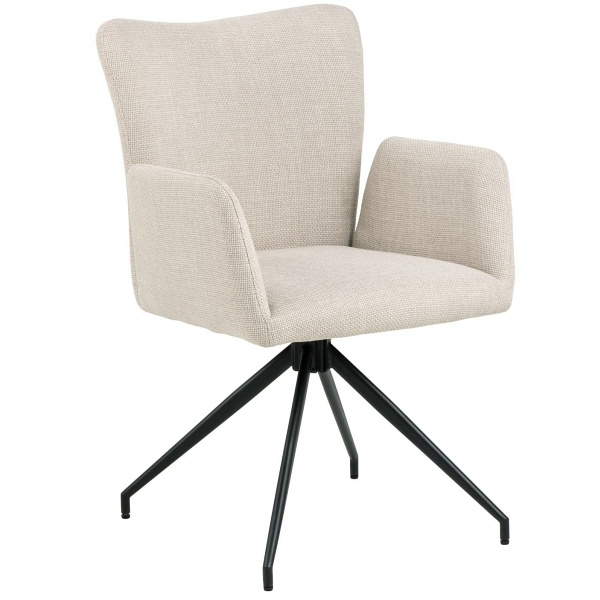 Krzesło Laura z podłokietnikami beżowe - ACTONA